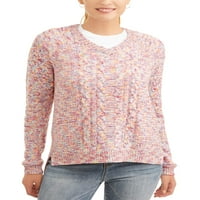 Time i TRU ženski džemper s V-izrezom