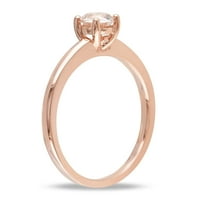 Miabella ženska karata morganite pasijans 10kt ružičasti prsten