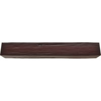 Ekena Millwork 12 W 12 h 22'l 3-strana Riverwood Endurathane Fau Wood Strop Grep, Premium trešnja