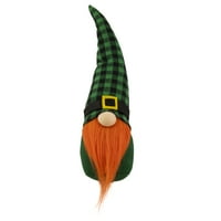 Northlight 13 Zelena i crna plad -plad St. Patrick's Day Leprechaun Gnome