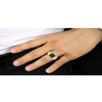 Crni dijamantni prstenovi za muškarce – prirodni crni dijamantni prsten 0. 14k zlatni hipoalergenski srebrni prsten
