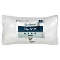 Serta Sleep True Spa Soft Srednji čvrsti jastuk, kralj, bijela, pakiranje, poliester