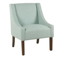 HomePop Modern Swoop Accent fotelje - Light Aqua