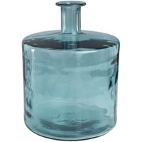 Decmode 17 španjolska uska grla teal reciklirana staklena vaza