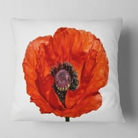 Dizajnerski cvijet crvenog maka izbliza-Cvjetni jastuk - 18.18