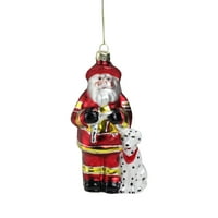 5 Fireman Djed Mraz s dalmatinskim božićnim ukrasom